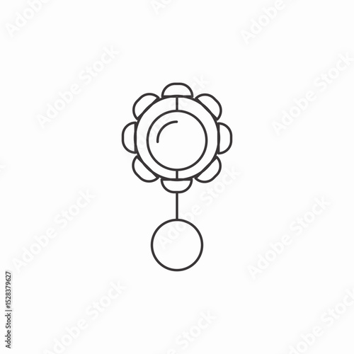 baby rattle design icon sign vector