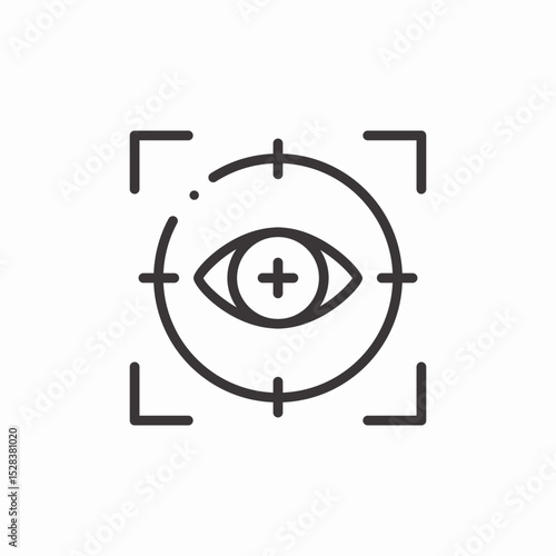 eye tracking indicator icon sign vector