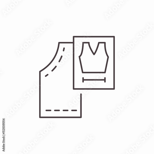 fabric sewing pattern icon sign vector