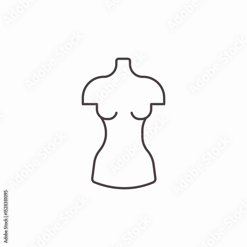 female torso mannequin icon sign vector
