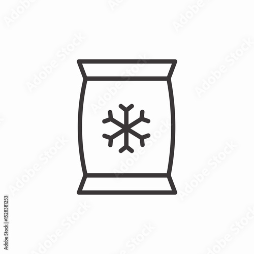 frozen food package icon sign vector