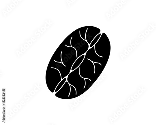 creative details Outline silhouette Coffee Bean icon vector