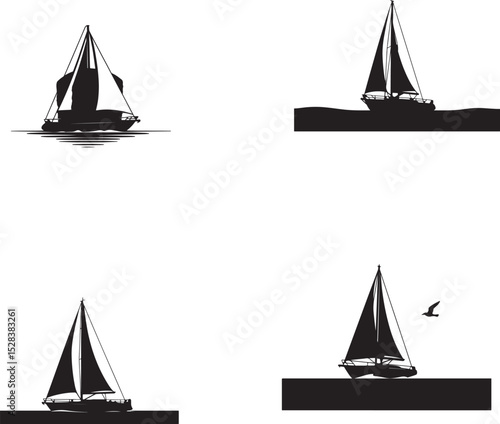 Boat -Silhouette Vector