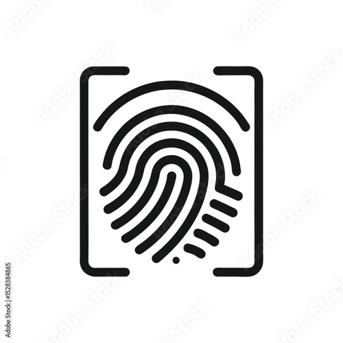 Fingerprint Scan Icon for Security and Authentication