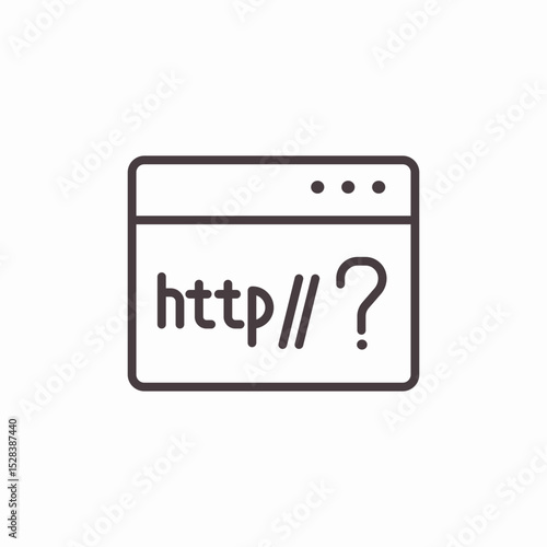 http question browser icon sign vector