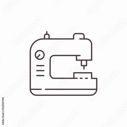 industrial sewing machine icon sign vector