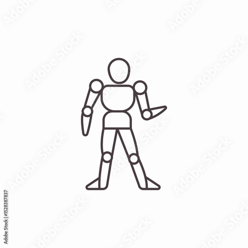 mannequin with arms icon sign vector