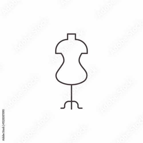 mannequin with stand icon sign vector