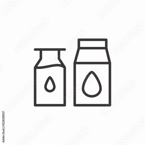 milk carton bottle icon sign vector