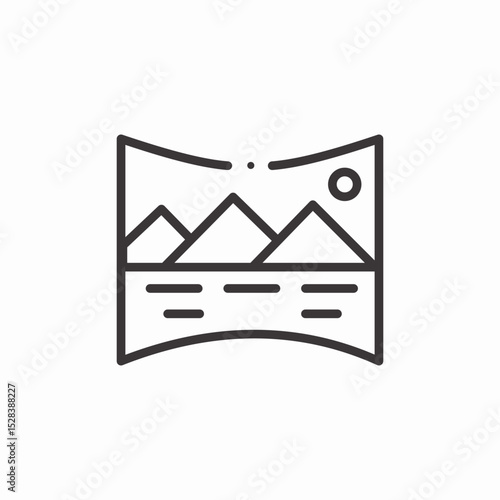 panoramic landscape view icon sign vector