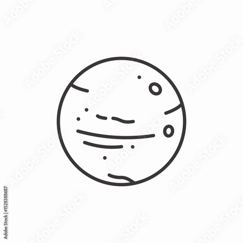 rocky planet surface icon sign vector