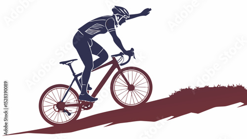 silhouette of a cyclist