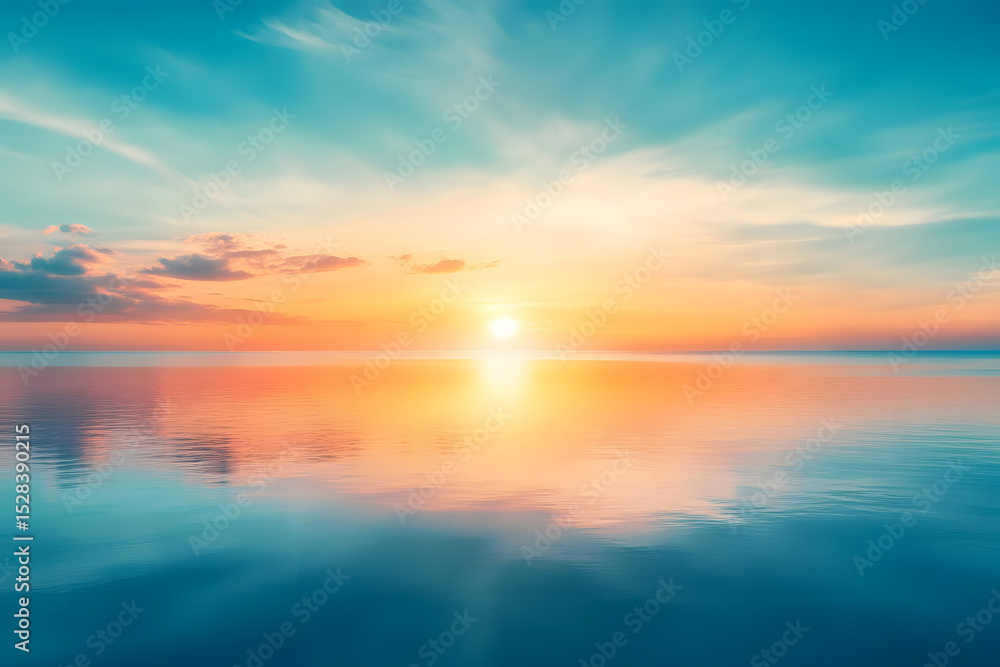 Blurred sunset sky and ocean nature background Blurred sunset sky and ocean nature background