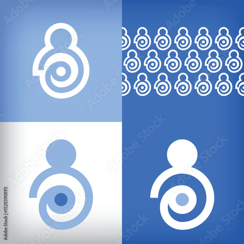 Unique mother baby and health logo design. For company use presentation set, Hospital and clinic icon