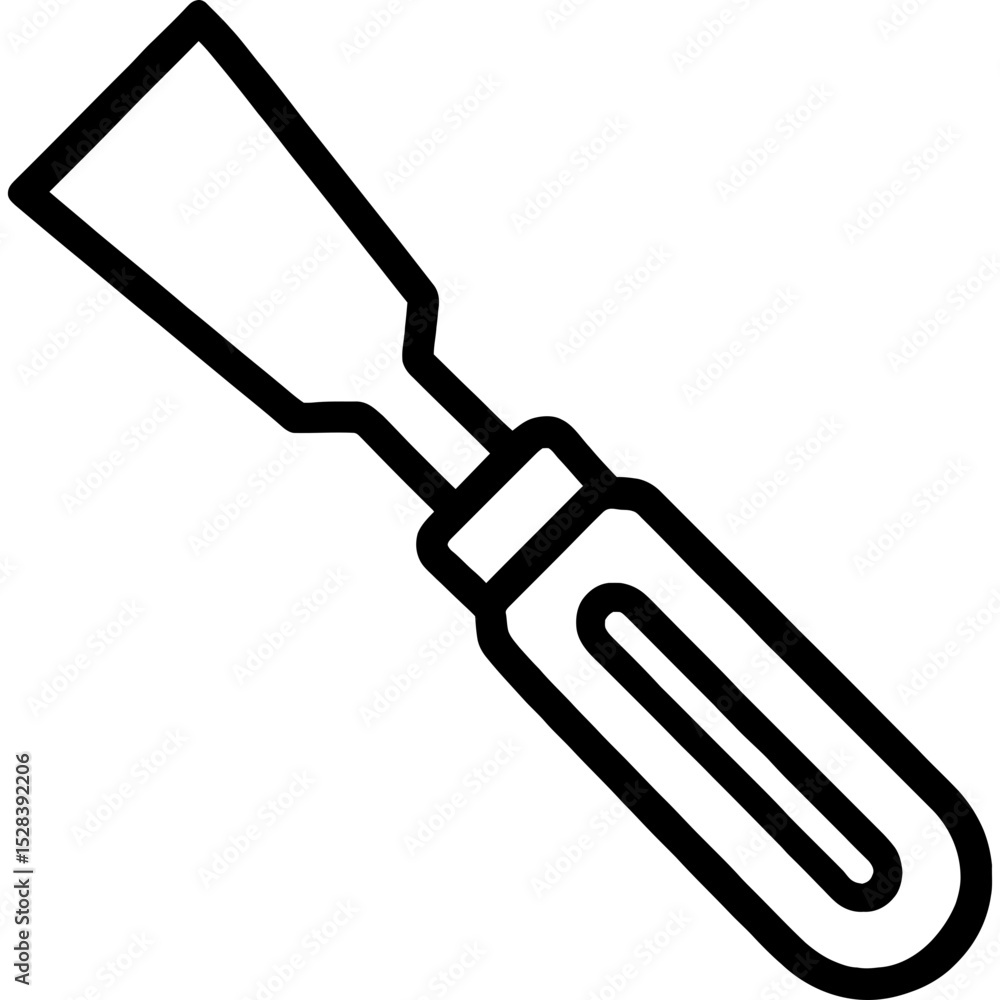 Modern chisel design with angled blade Modern chisel design with angled blade