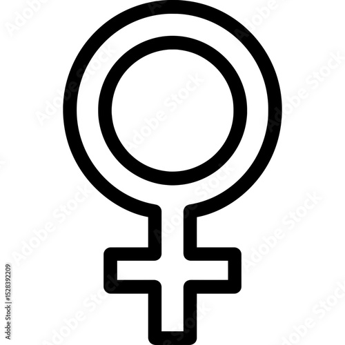 Minimalist female symbol vector design