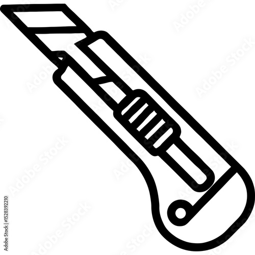Modern outline vector icon of a utility knife