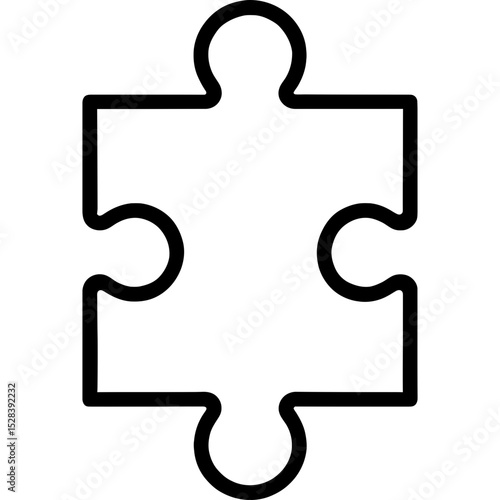 Vector icon of jigsaw puzzle piece