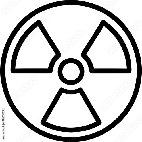 Minimalistic radioactive symbol icon