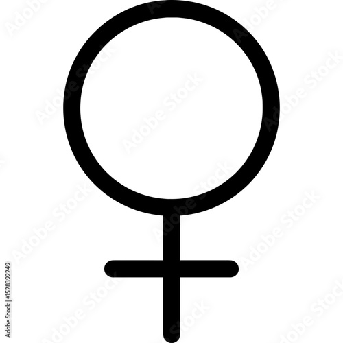 Female gender symbol outline icon