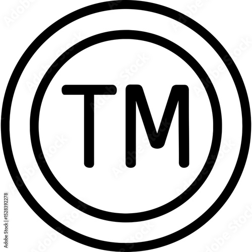 Trademark symbol minimal vector icon