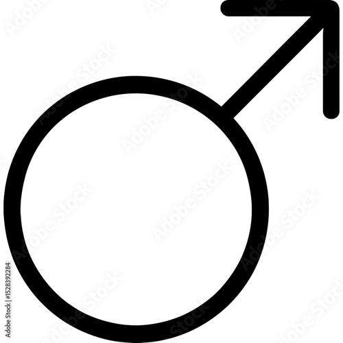 Vector male gender sign with arrow