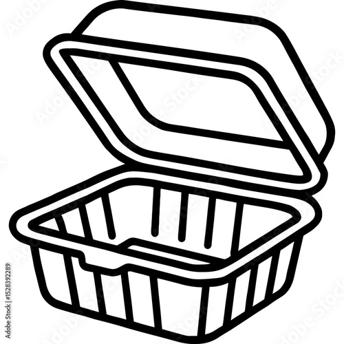 Vector icon of snap closure container
