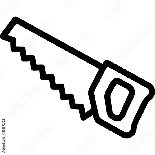 Minimalist handsaw icon design