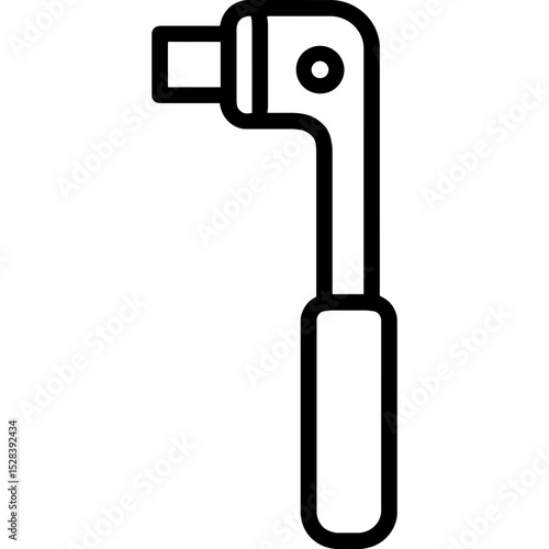 Outline icon of breaker bar tool