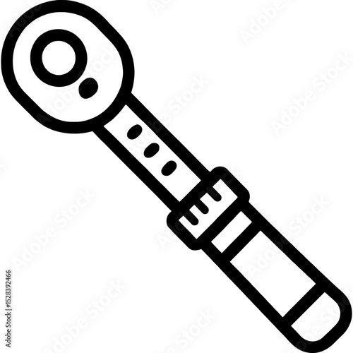 Minimalist torque wrench icon in vector style