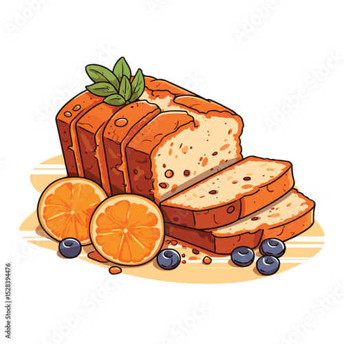 Delicious Muffin and Sliced Bread - Nutritious Fresh Breakfast Bakery Goods