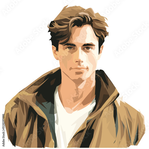 Professional Young Handsome Man Icon Vector Illustration for Business Presentations