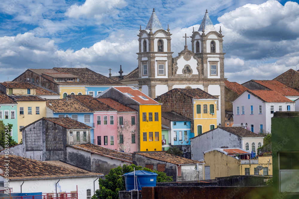 Naklejka premium city of salvador de bahia