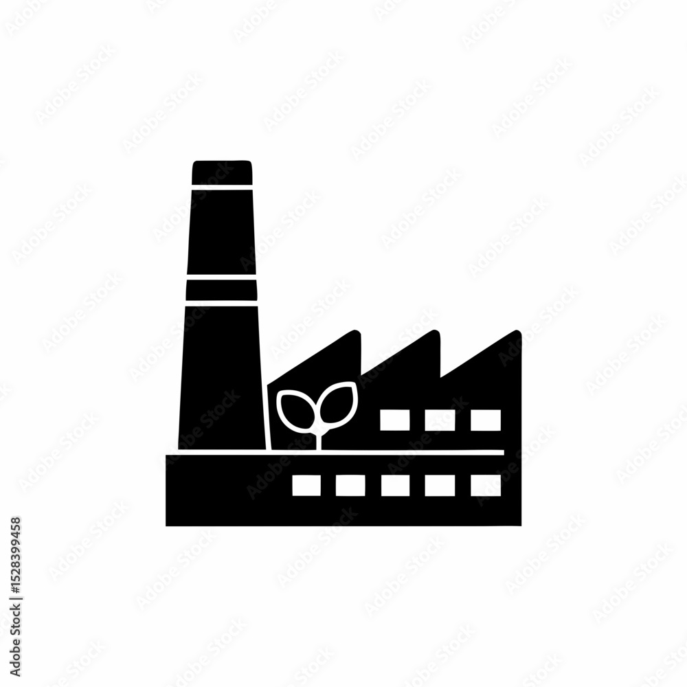 creative and simple minimal details Outline eco factory icon vector creative and simple minimal details Outline eco factory icon vector