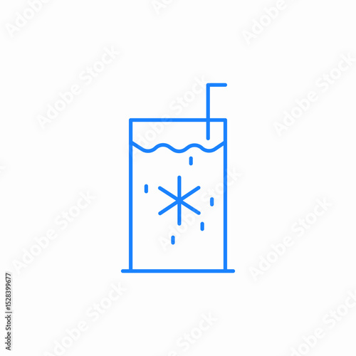cold drink snowflake icon sign vector
