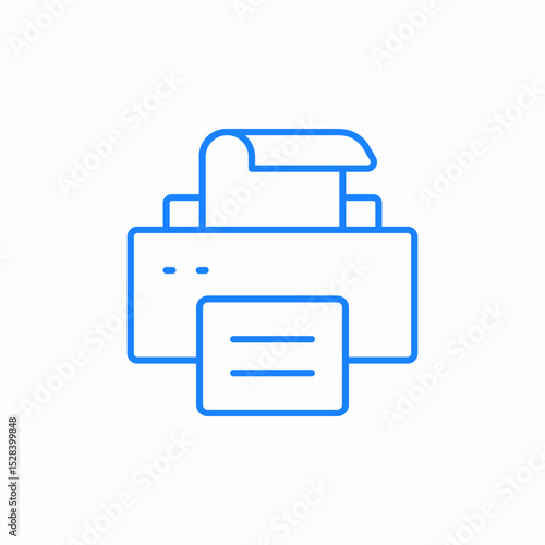 document printer printing icon sign vector