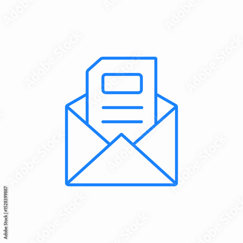 envelope document sent icon sign vector