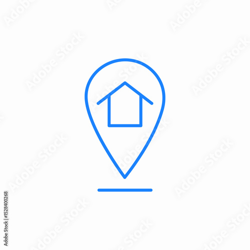home location pin icon sign vector