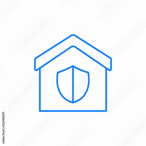 home security shield icon sign vector
