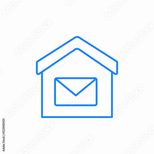 house mail envelope icon sign vector