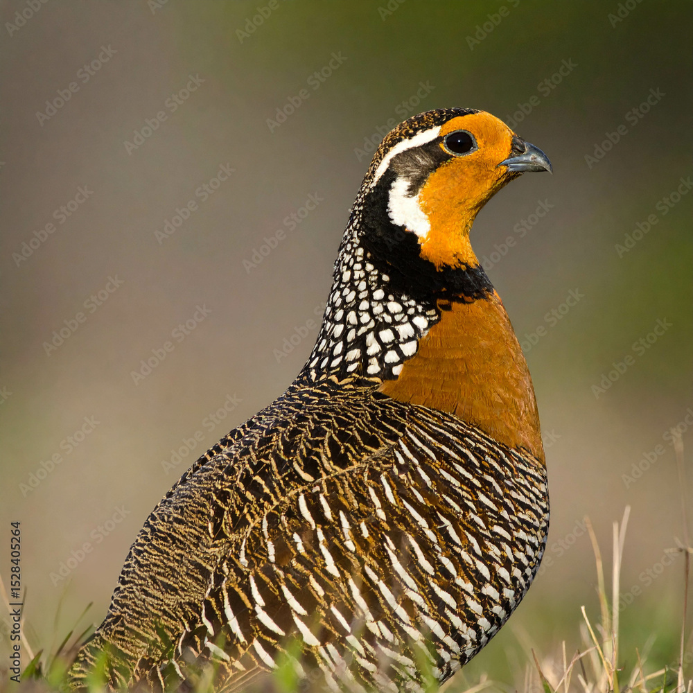 Fototapeta premium attwater’s prairie chicken; the resilient dancer of the gulf coast prairies