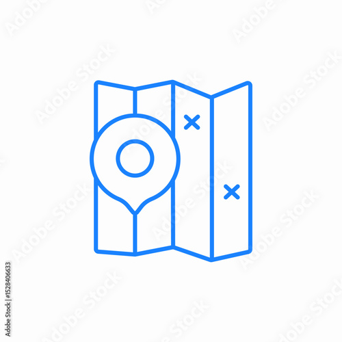 map location icon sign vector