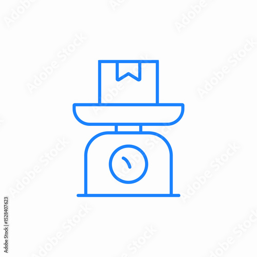 scale box weight icon sign vector