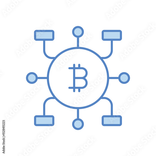 Bitcoin Network Icon vector