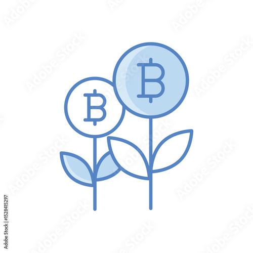 Bitcoin Farm Icon vector