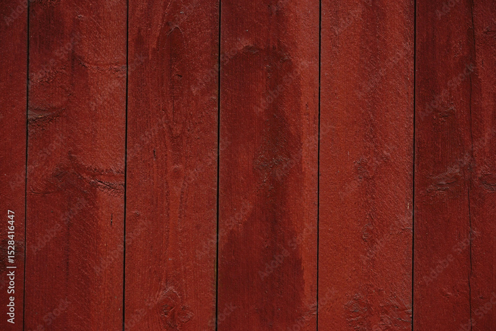 Fototapeta premium Red painted wooden wall wexture background.