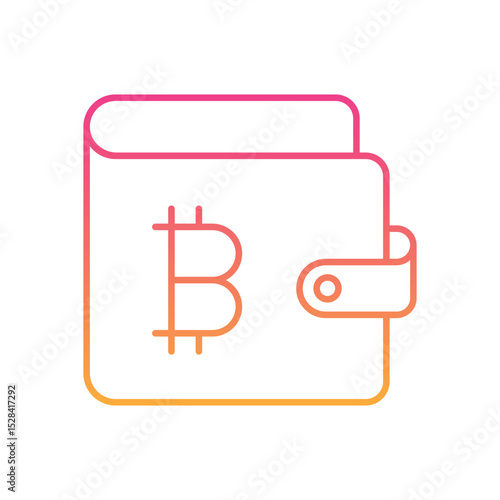 Bitcoin Wallet Icon vector