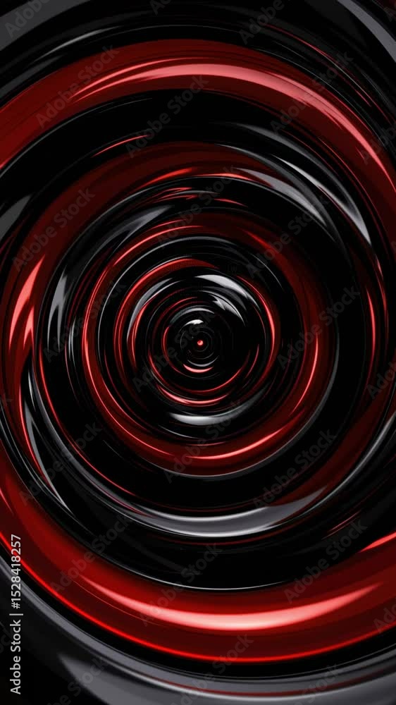 Abstract black-red background: hypnotic spinning circle creating dynamics and tension. Abstract black-red background: hypnotic spinning circle creating dynamics and tension.
