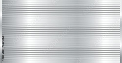 Panoramic background steel garage doors, horizontal lines - Vector illustration
