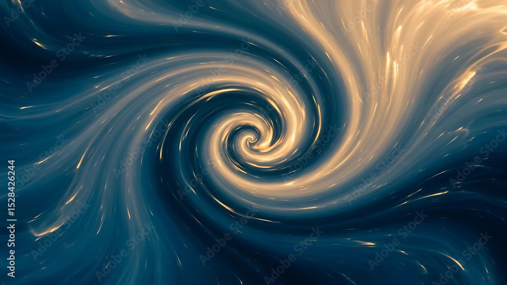 Stunning Teal & Gold Spiral: Abstract Swirl Background Stunning Teal & Gold Spiral: Abstract Swirl Background